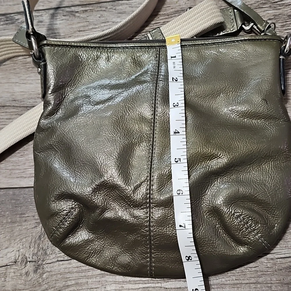 Coach Gray Patent Leather Crossbody Bag